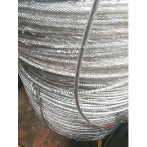 Dây cáp bọc nhựa đỡ nhà lưới nhà kính Dây cáp bọc nhựa đỡ nhà lưới nhà kính